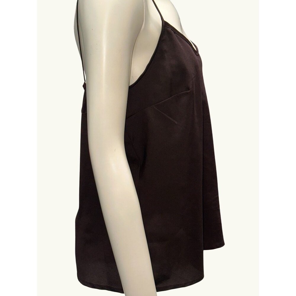 CCC Brown Sleeveless Camisole Top Petite Large All Polyester Made In Indonesia - Picture 4 of 7